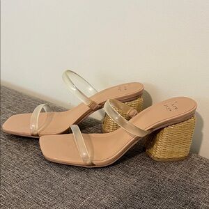 Elegant Tan Heeled Sandals